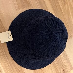 George navy straw hat